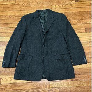 ERMENEGILDO ZEGNA Mens Blazer Size 41R (EUR 52) Gray Silk Cashmere Sport Coat